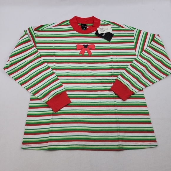 NWT Disney Hot Topic Christmas Mickey Mouse oversized mockneck long sleeve shirt - Picture 4 of 8